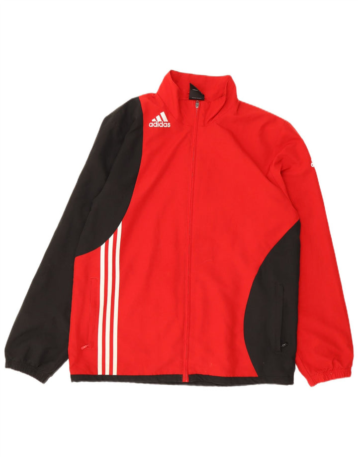 Adidas Træningsdragt til mænd Top jakke UK 42/44 Large Red Colourblock Polyester