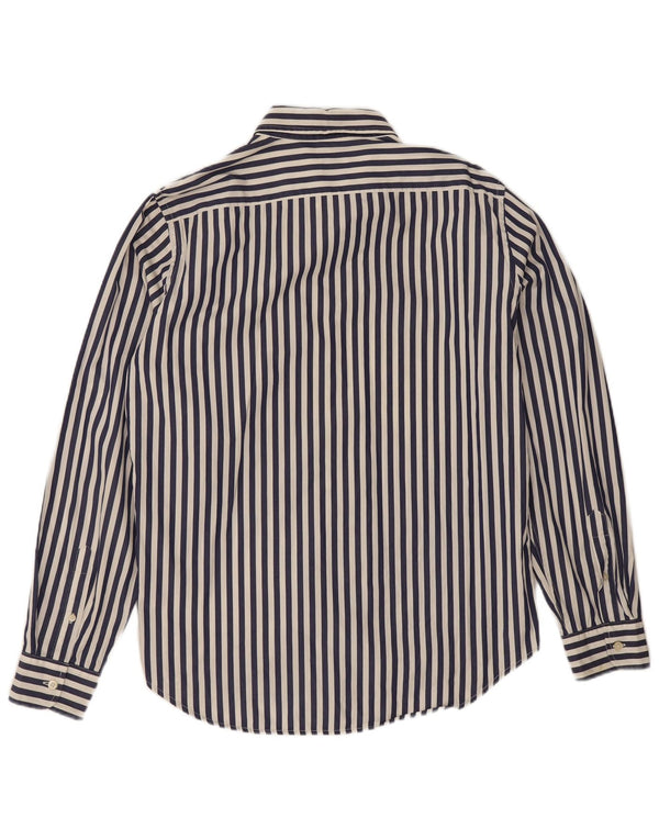 Marina Yachting Herreskjorte str. 43 Large Navy Blue Pinstripe Cotton