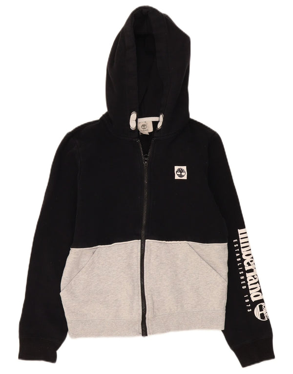 Timberland Boys Grafisk hættetrøje med lynlås 11-12 år XS Sort Colourblock