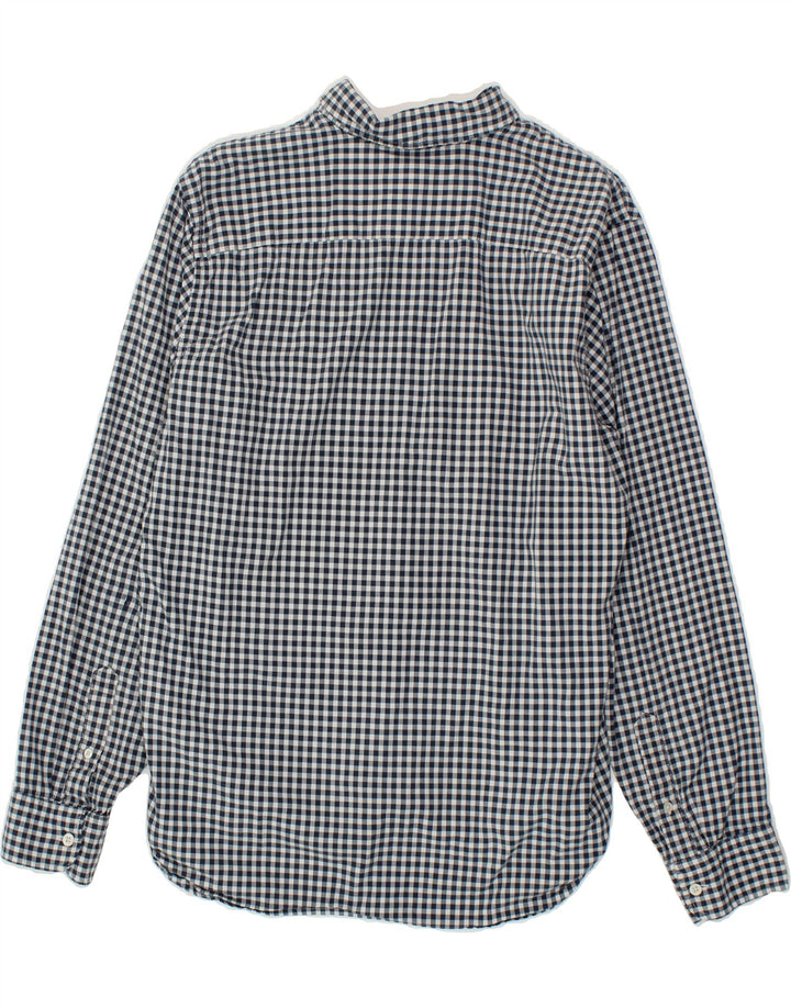 LEVI'S Mens Shirt Large Navy Blue Check Cotton Vintage Levi's and Second-Hand Levi's from Messina Hembry 