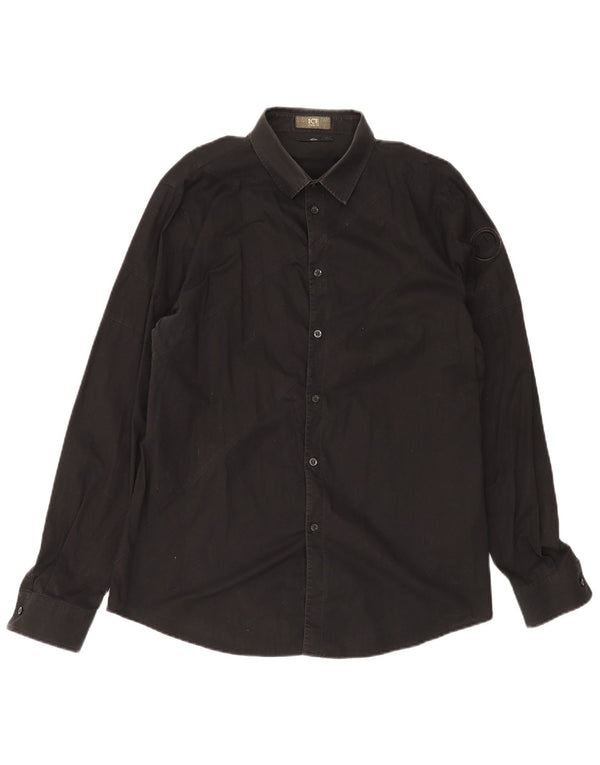 Iceberg Herre Slim Fit Skjorte XL Sort Bomuld