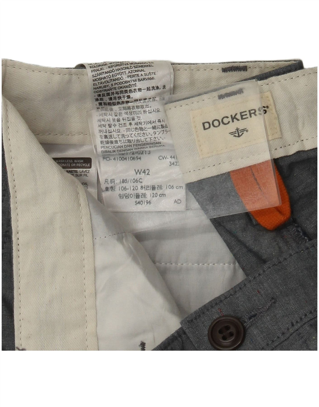 Dockers Herre Chino Shorts W42 2XL Blå Bomuld