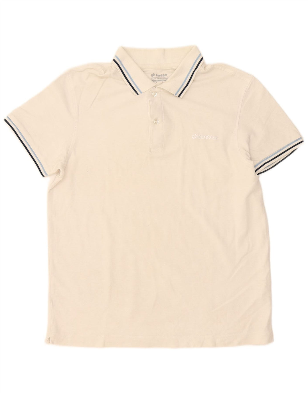 Lotto herre polo shirt lille hvid stribet bomuld