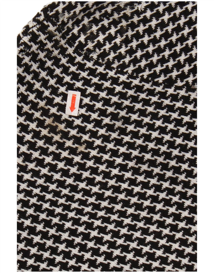 CHAPS Dame 3-knaps strik blazerjakke UK 12 Medium Black Houndstooth