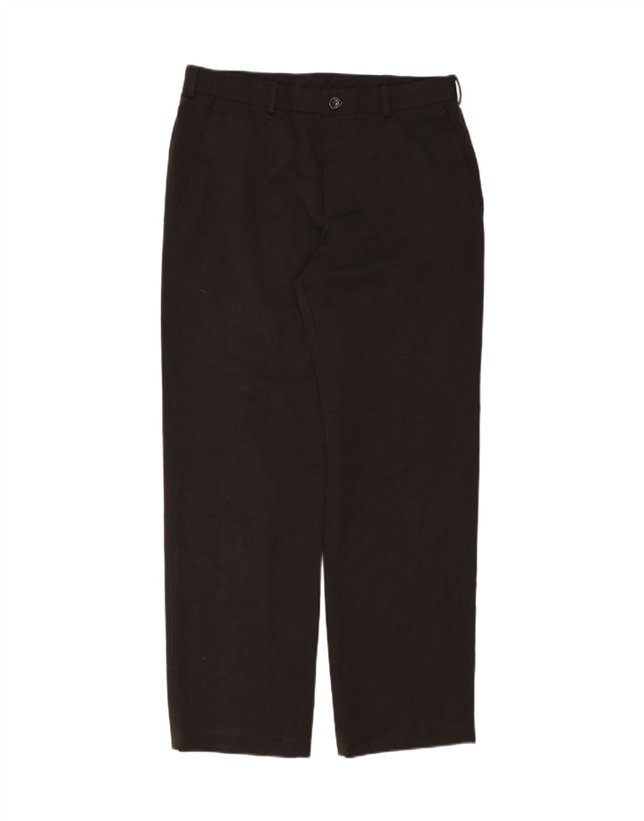 IZOD Mens Straight Chino Trousers W34 L32 Black Polyester Vintage Izod and Second-Hand Izod from Messina Hembry 