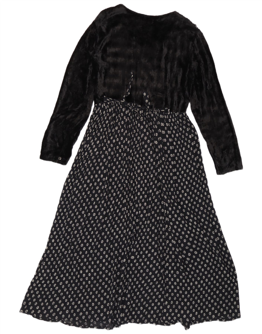 Express Dame Langærmet Maxi Kjole UK 14 Medium Navy Blue Floral
