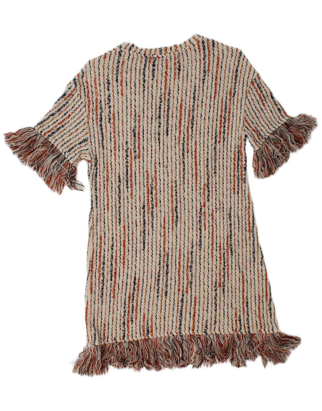 ZARA Trafaluc Jumper Kjole til kvinder DK 8 Lille Off White Stribet