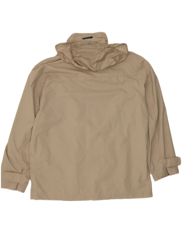 WAMPUM Regnjakke med hætte til mænd UK 42 XL Beige Polyester