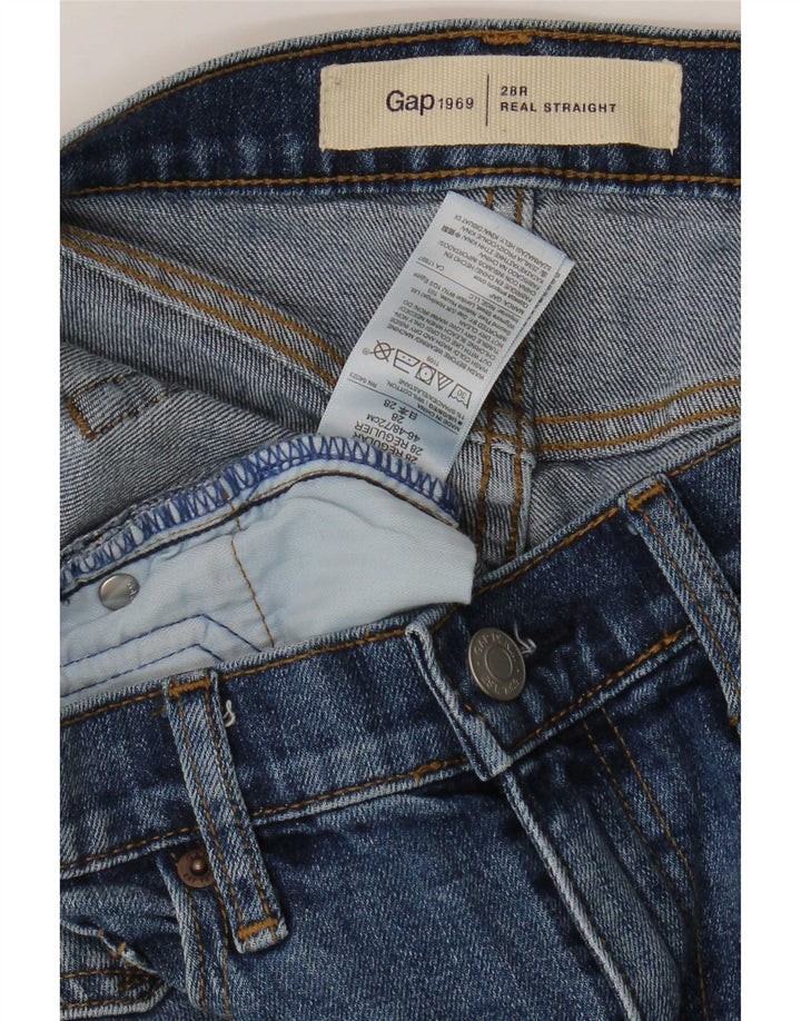 Gap Dame Straight Jeans W28 L29 Blå Bomuld