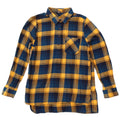 EDDIE BAUER Dame Pullover Flanell Shirt UK 12 Medium Blue Ternet Bomuld