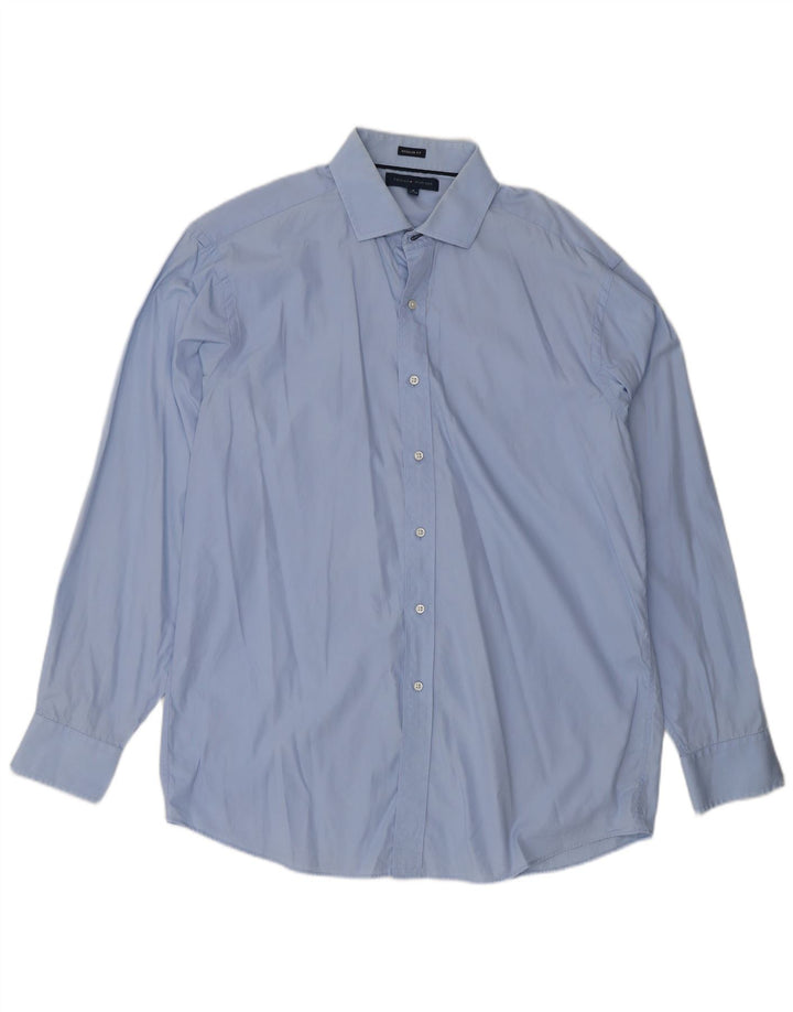 Tommy Hilfiger Herre Regular Fit skjorte str. 16 Large Blue