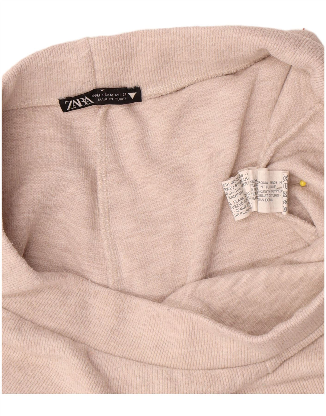 Zara Træningsdragtsbukser til kvinder UK 12 Medium Beige Polyester