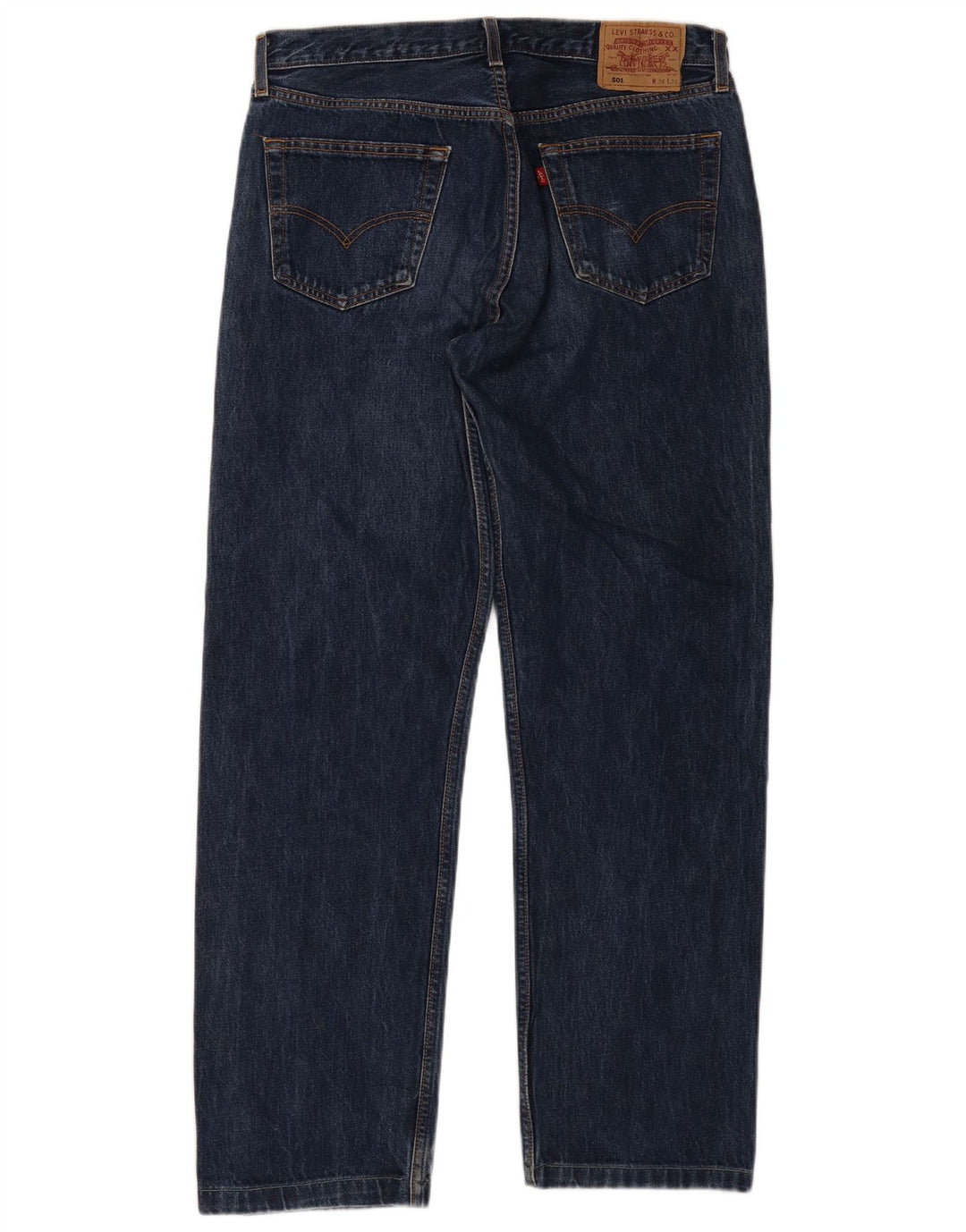 Levi's Herre 501 lige jeans W36 L32 blå bomuld