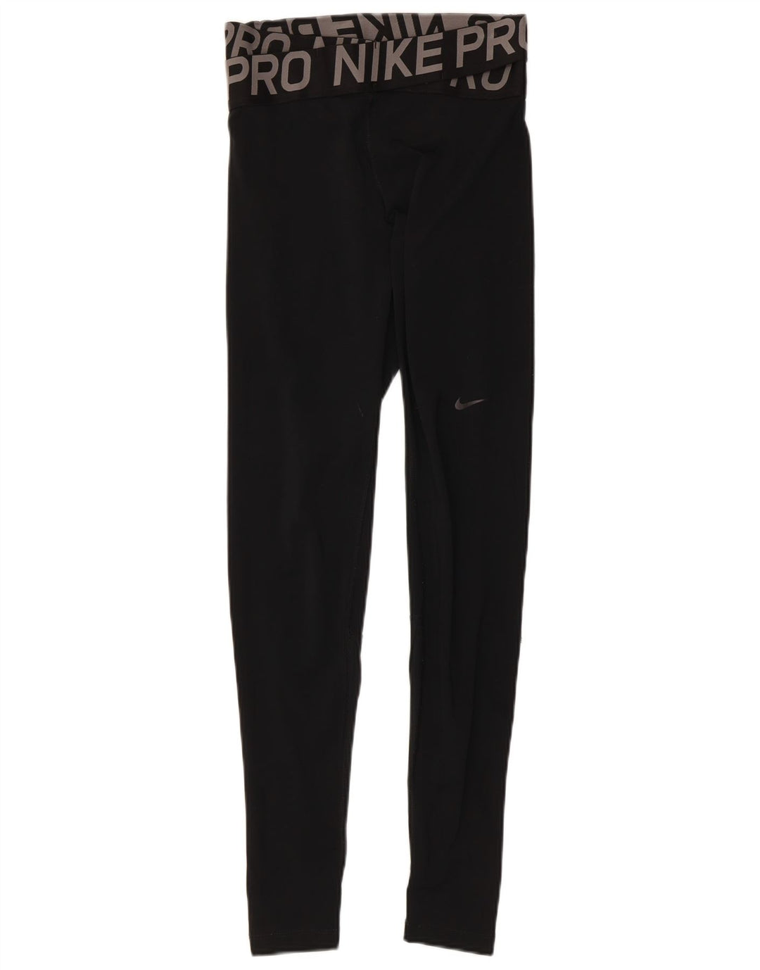 Nike Dame Dri Fit Grafiske Leggings UK 8 Small Black Colourblock Polyester