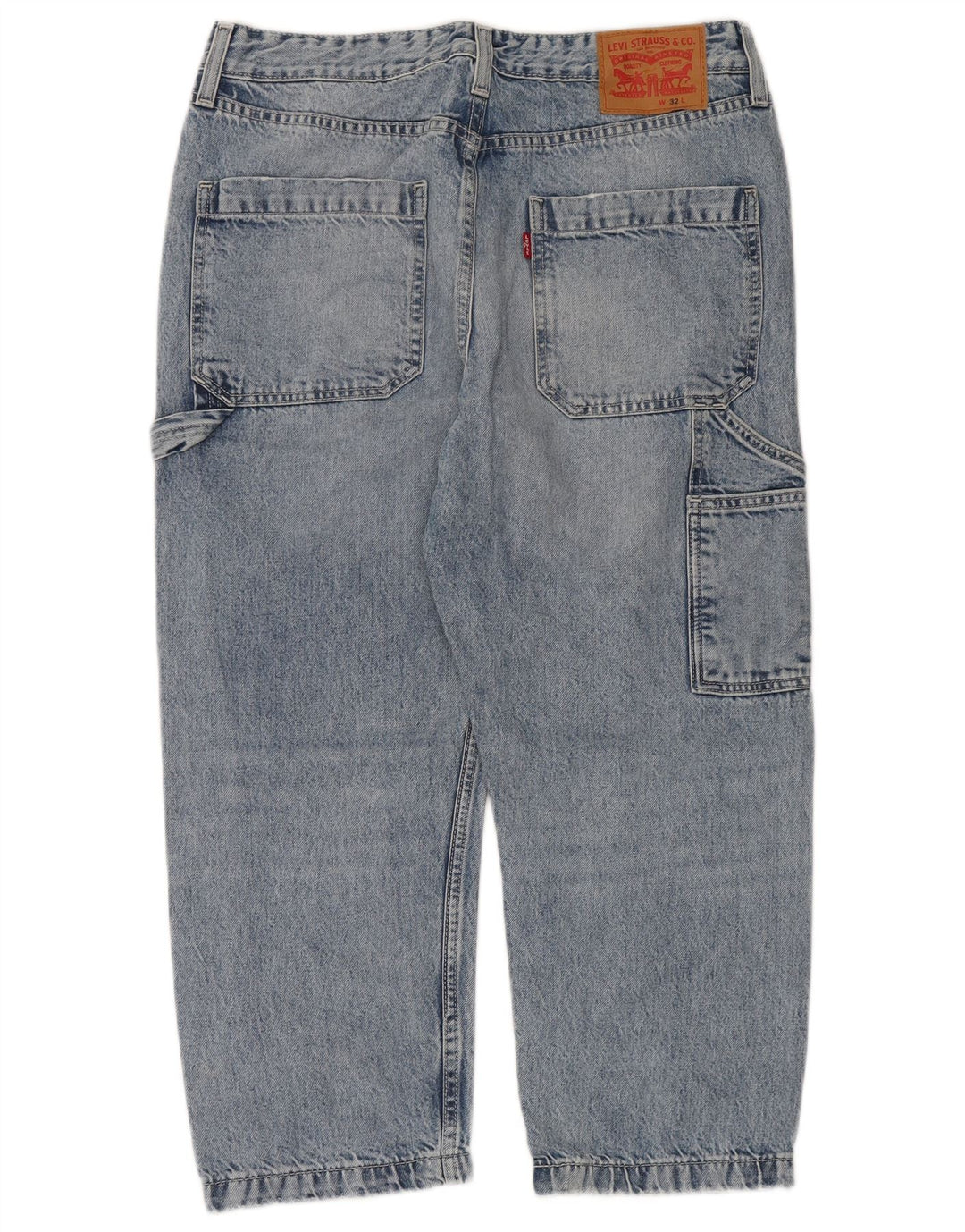 LEVI'S Herre Carpenter Loose Fit højtaljede cropped jeans W32 L24 Blå