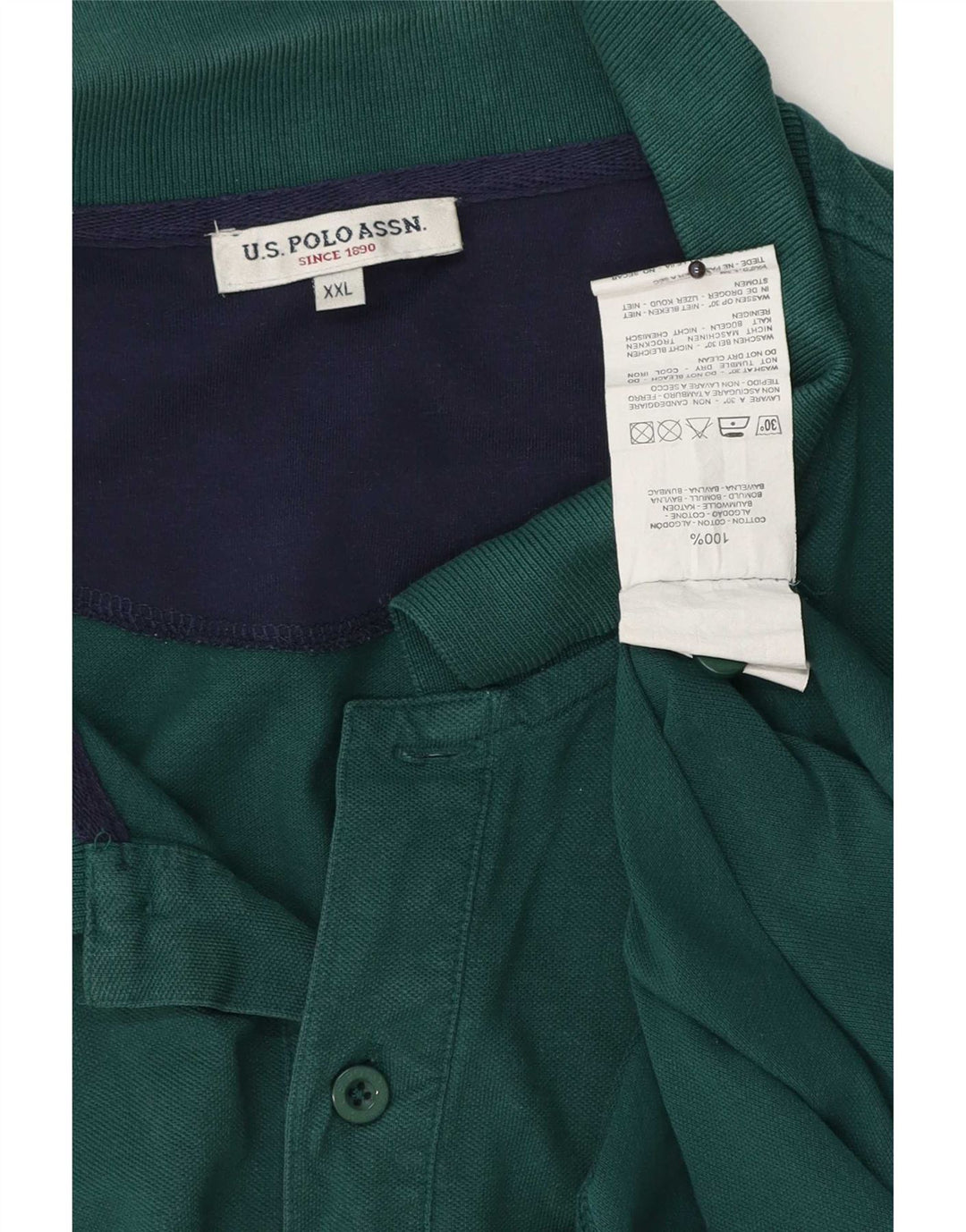 U.S. Polo Assn. Herreskjorte 2XL Grøn Bomuld