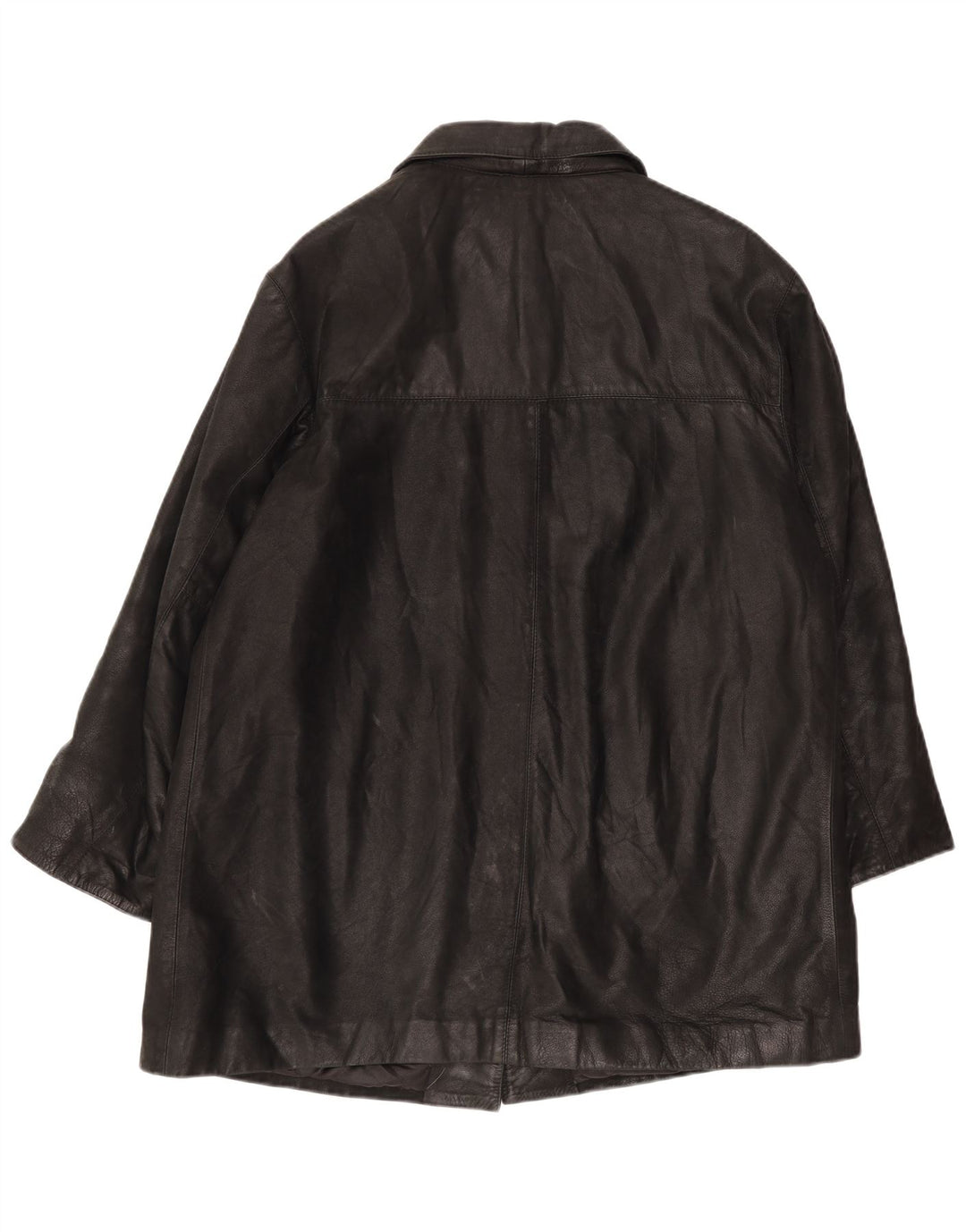 Vintage oversized læderfrakke til kvinder IT 46 Large Black