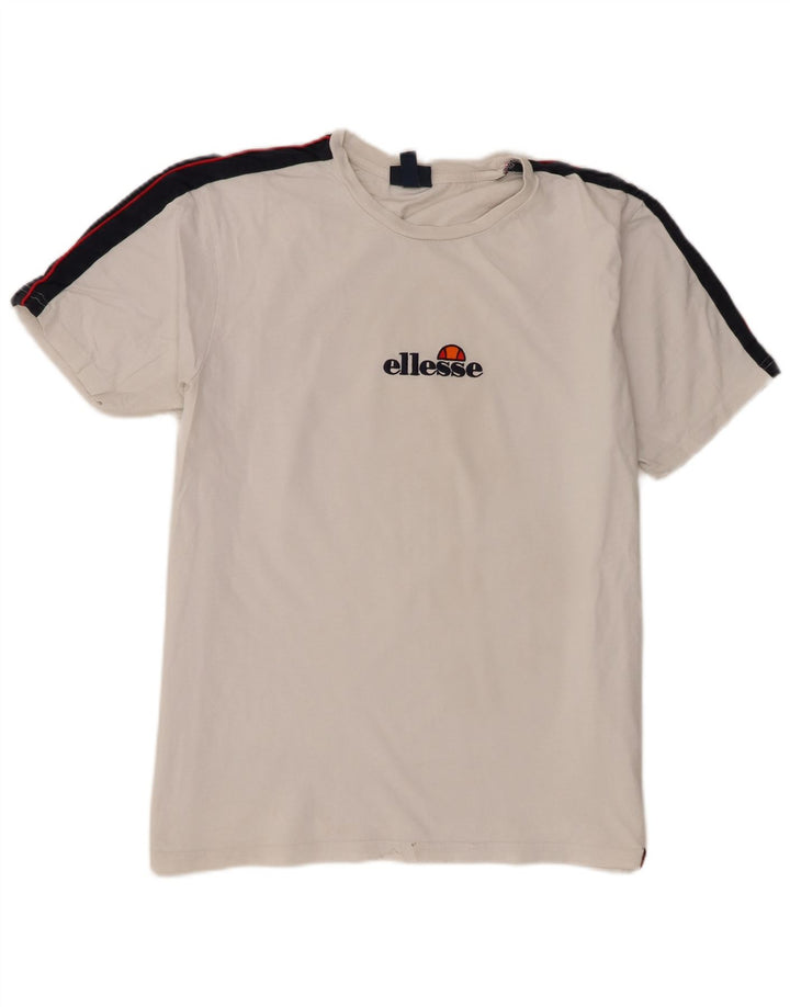 Ellesse Herre T-Shirt Top 2XL Hvid Colourblock Bomuld