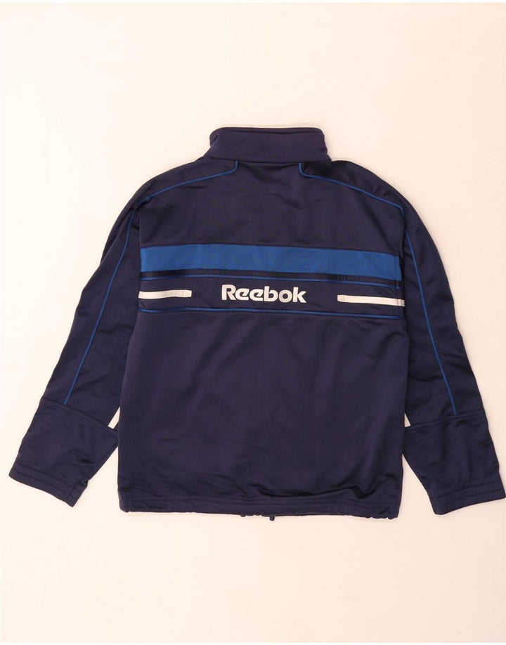 Reebok Boys Tracksuit Topjakke 11-12 år XL Navy Blue Colourblock