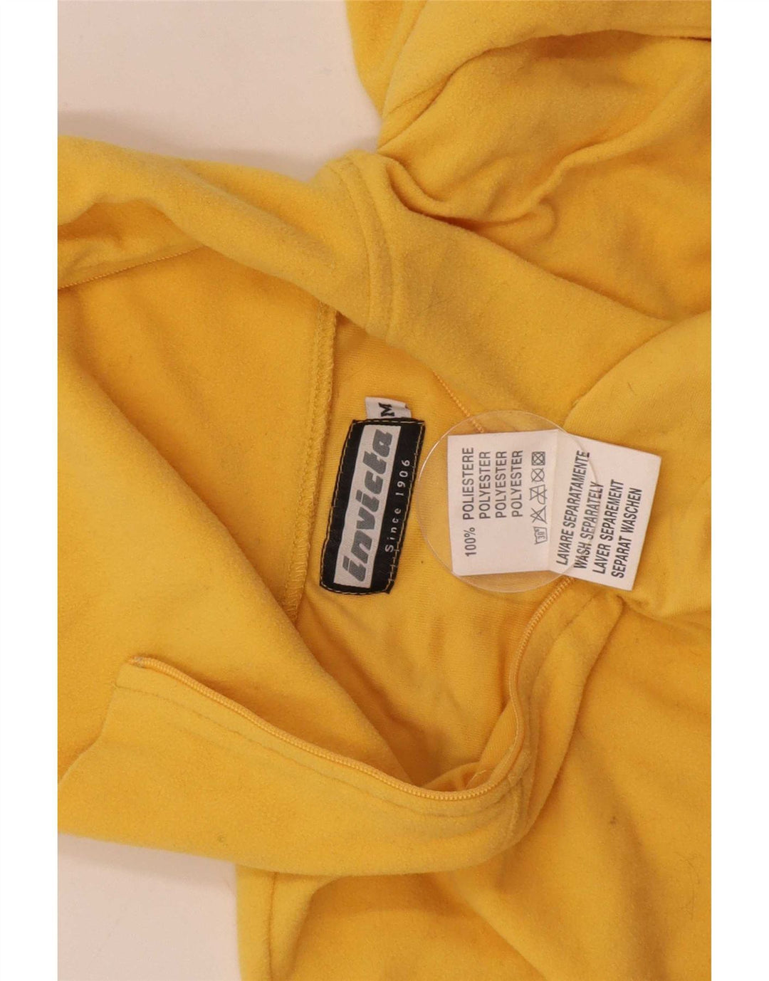 Invicta Fleece Jumper med lynlås til kvinder UK 12 Medium Gul Polyester