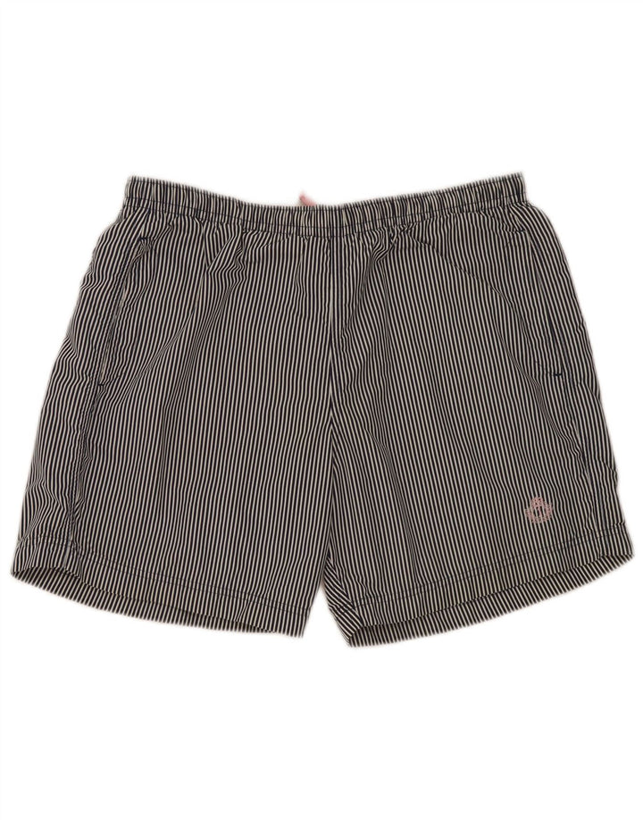 Jeckerson Badeshorts til mænd store marineblå nålestribet polyester