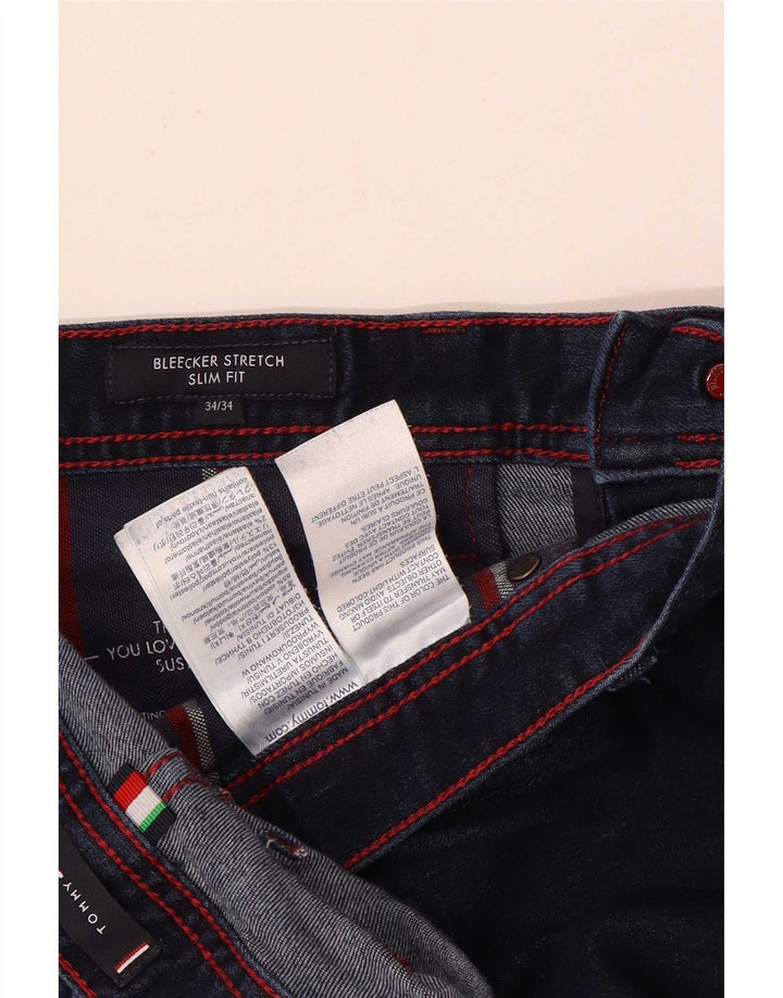 Tommy Hilfiger Herre Bleecker Slim Jeans W34 L34 Marineblå Bomuld
