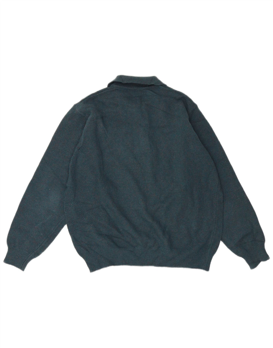 Stefanel Herre Polo Neck Jumper Sweater Stor Grøn Uld