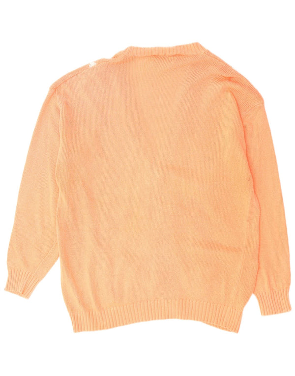 IL GRANCHIO Herre Cardigan Sweater Large Orange Argyle/Diamond