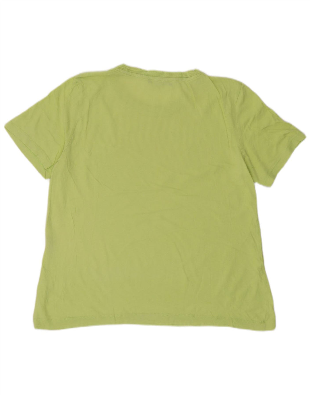 Zara T-Shirt Top UK 12 Medium Gul Bomuld