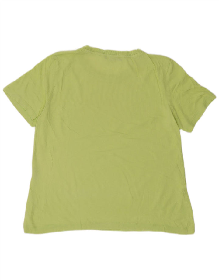 Zara T-Shirt Top UK 12 Medium Gul Bomuld