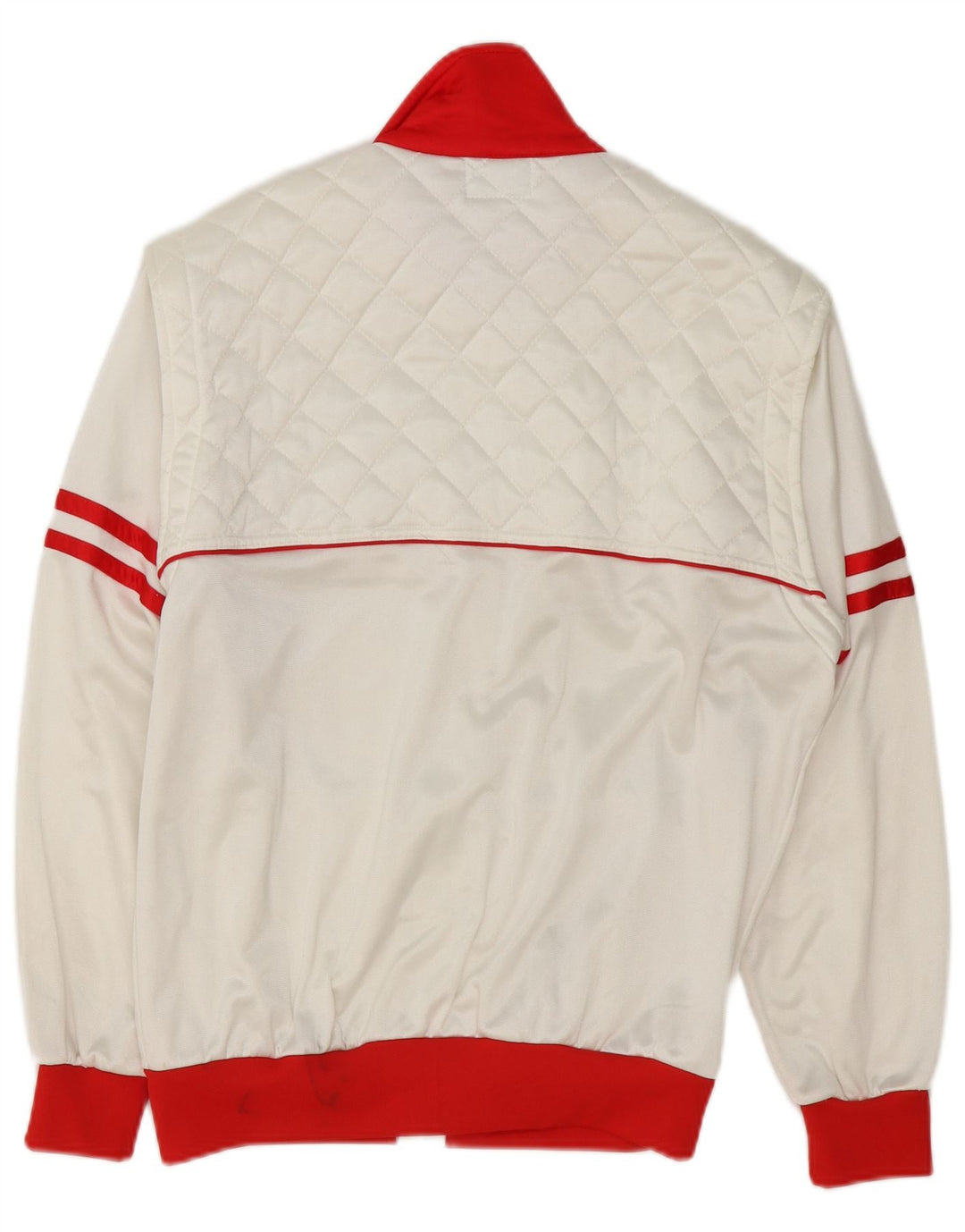 Vintage Herre grafisk træningsdragt Topjakke IT 48 Medium White Colourblock