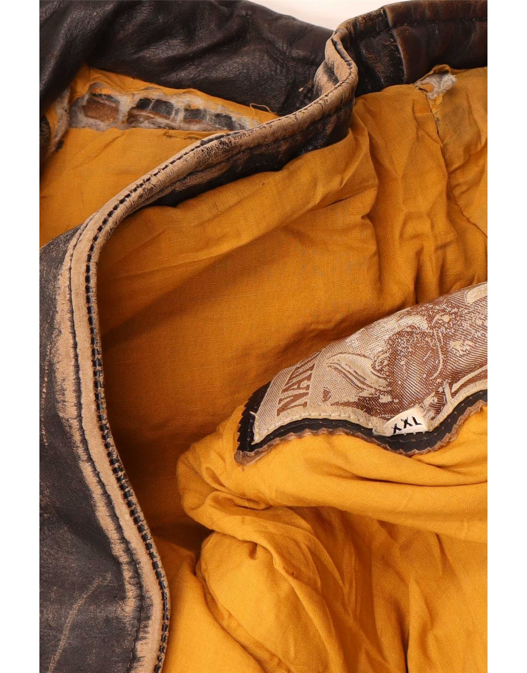 Vintage herre læderjakke UK 44 2XL Brun