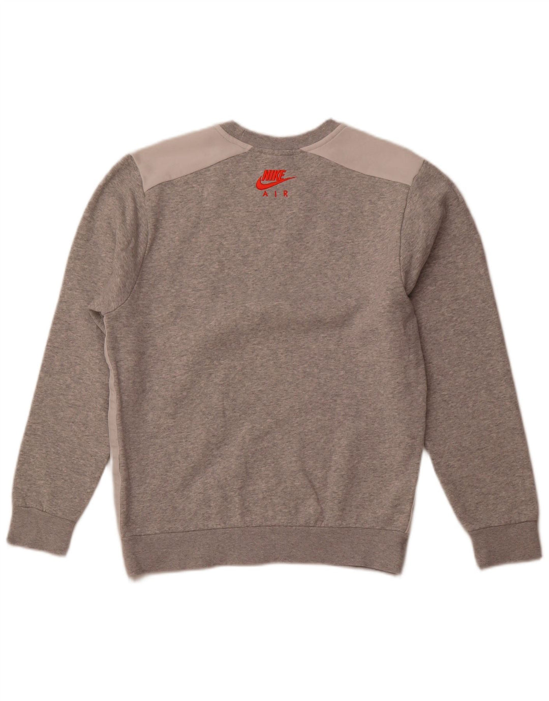 NIKE grafisk sweatshirt til mænd, lille grå farveblok bomuld