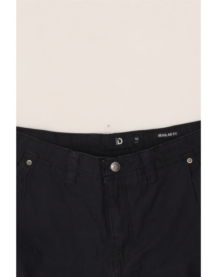 DACK'S Mens Regular Fit Cargo Shorts IT 52 XL W38  Navy Blue Cotton Vintage Dack's and Second-Hand Dack's from Messina Hembry 