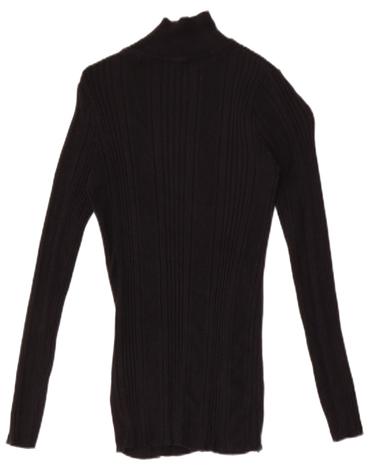 Marks & Spencer Dame Top Langærmet UK 10 Small Black Viscose