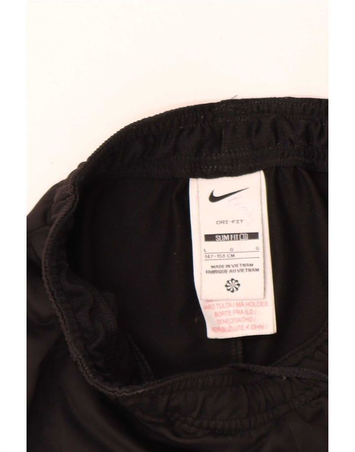 Nike drenge Dri Fit Slim træningsdragt bukser 12-13 år stor sort polyester