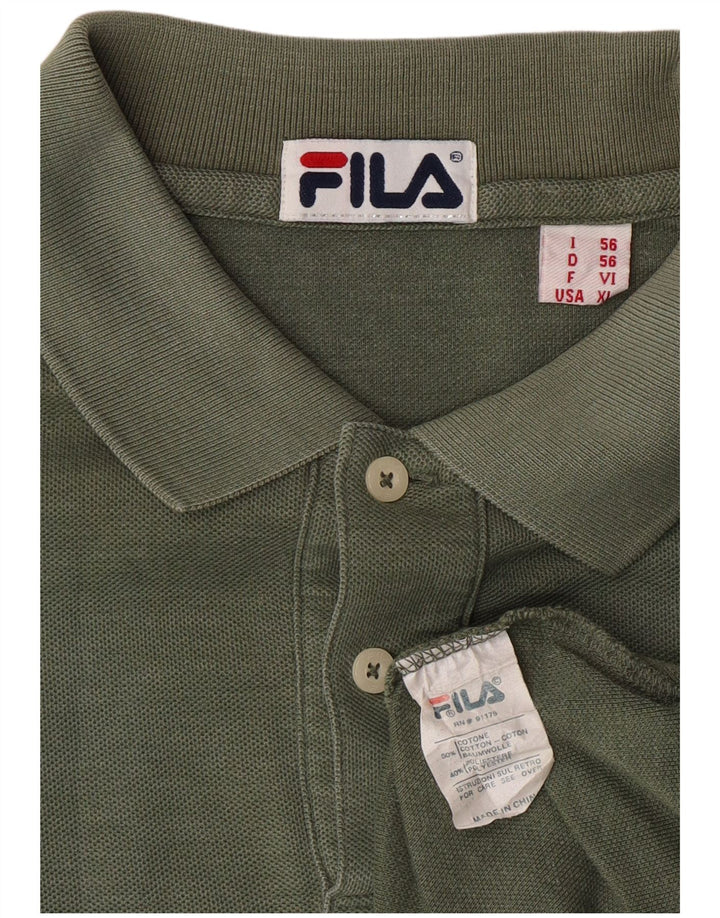Fila Polo Shirt til mænd IT 56 XL Grøn Bomuld