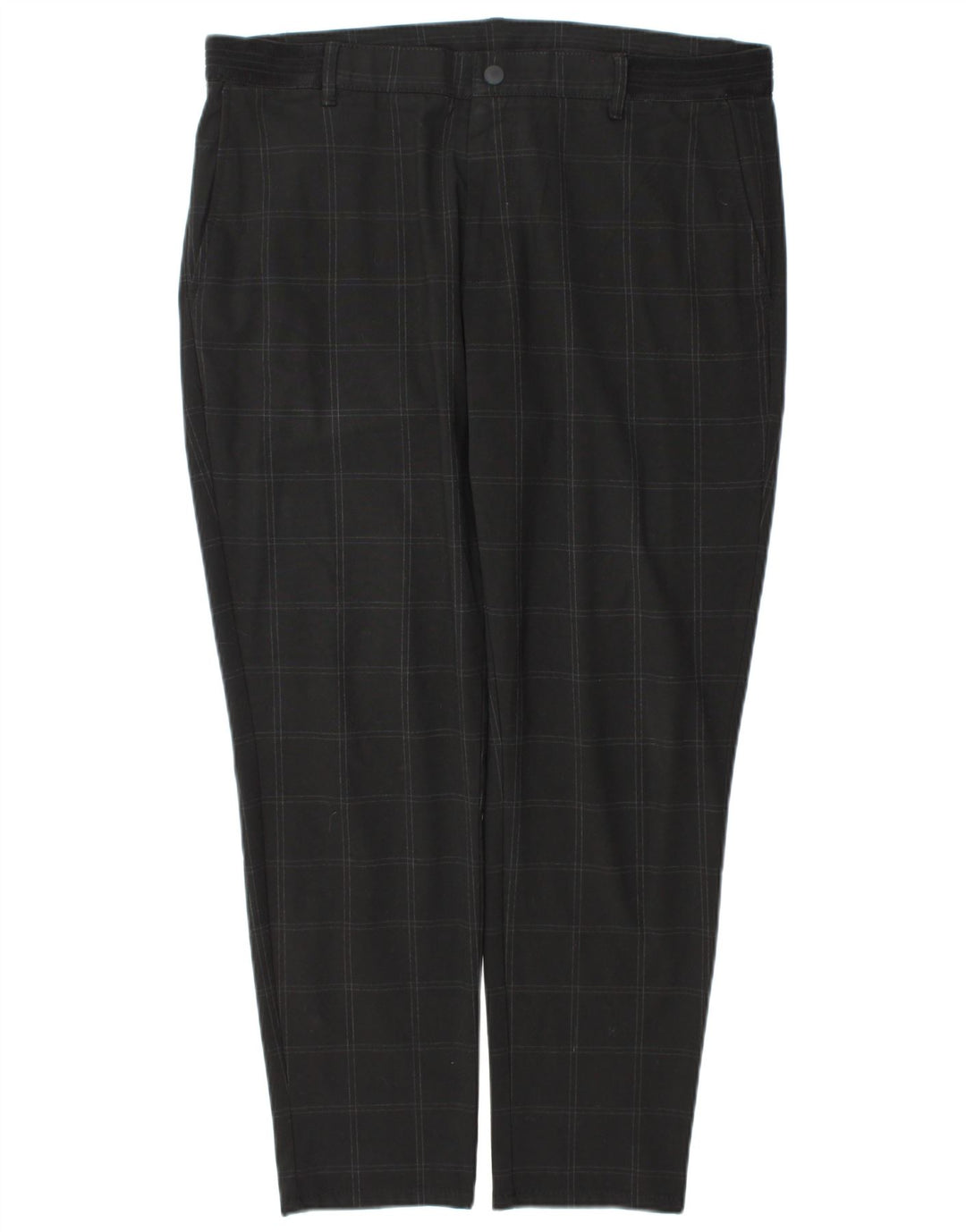 Zara Straight Chino Bukser XL W34 L29 Grå ternet