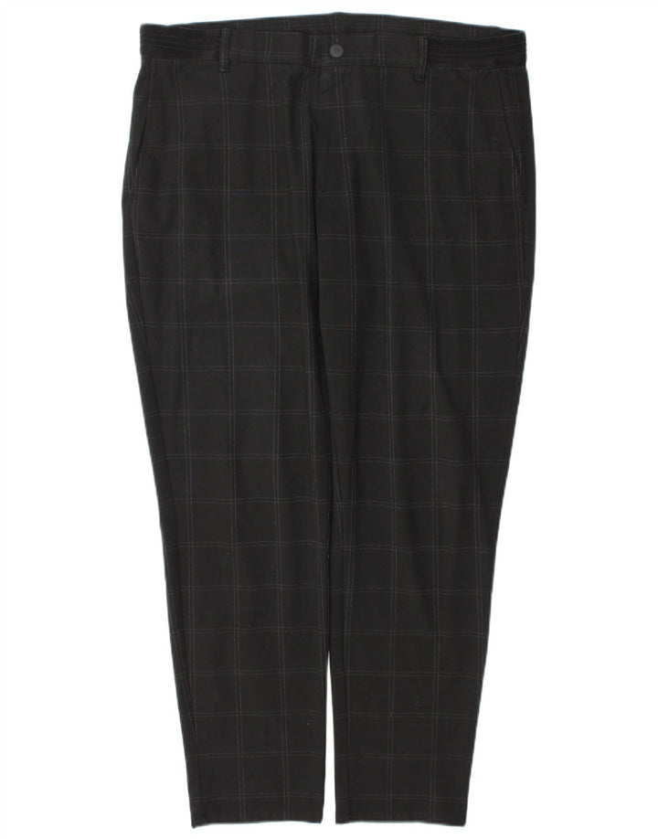 Zara Straight Chino Bukser XL W34 L29 Grå ternet