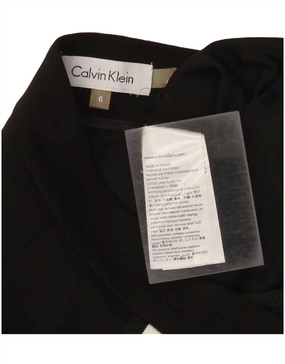 CALVIN KLEIN Lige fritidsbukser til kvinder US 6 Medium W30 L28 Sort