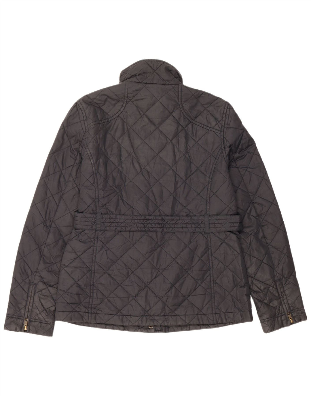 Jack Wills Dame Quiltet Jakke UK 14 Stor Sort Nylon