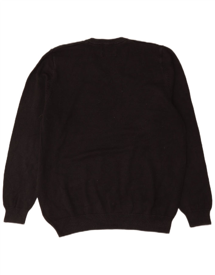 Marks & Spencer Herre V-hals sweater Stor sort bomuld