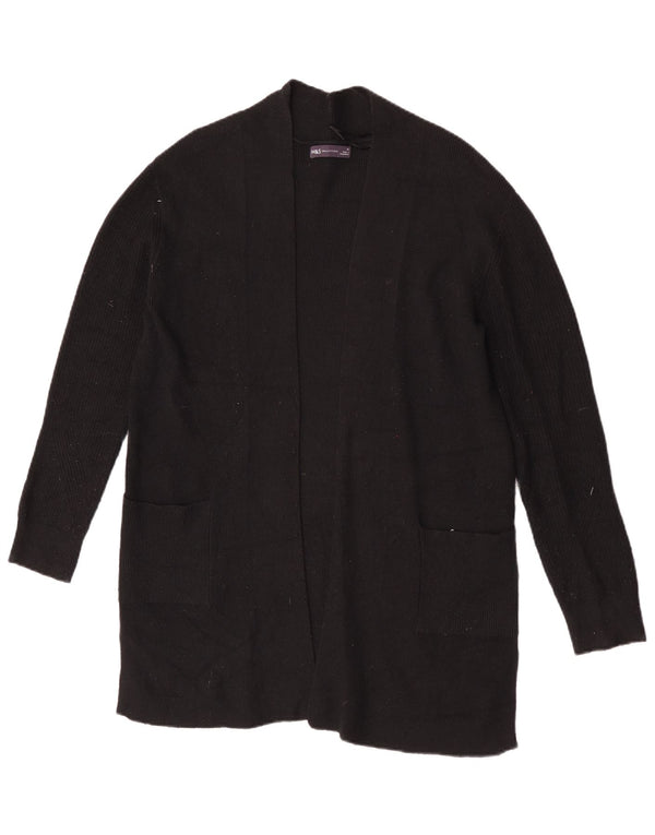 Marks & Spencer Dame Longline Open Cardigan Sweater UK 12 Medium Black