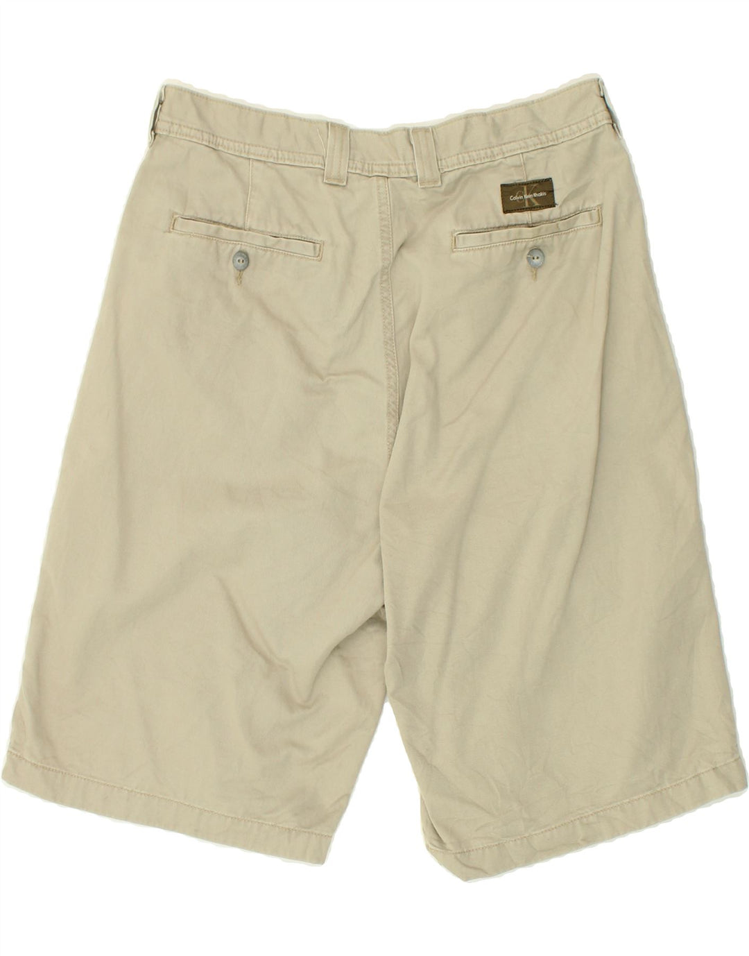 CALVIN KLEIN Herre Chino Shorts W32 Medium Beige Bomuld