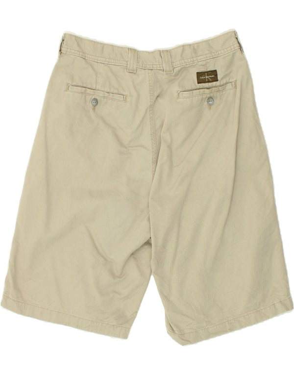 CALVIN KLEIN Herre Chino Shorts W32 Medium Beige Bomuld