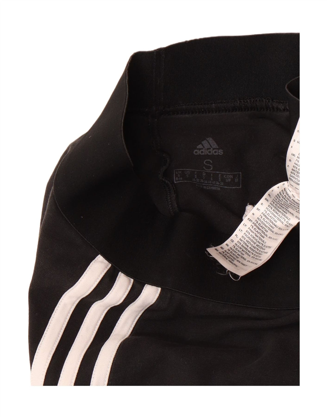 ADIDAS Womens Leggings UK 8/10 Small  Black Cotton Vintage Adidas and Second-Hand Adidas from Messina Hembry 