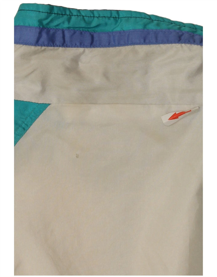 Vintage træningsdragt til mænd Topjakke XL Marineblå Colourblock Nylon