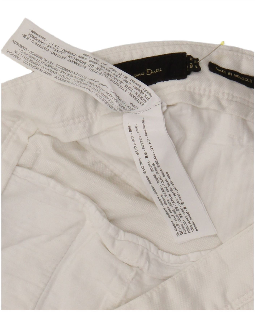Massimo Dutti Herre Chino Shorts EU 46 XL W38 Hvid Bomuld