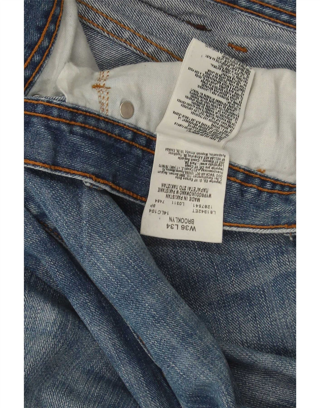 Lee Mens Brooklyn Straight Jeans W36 L31 Blå Bomuld