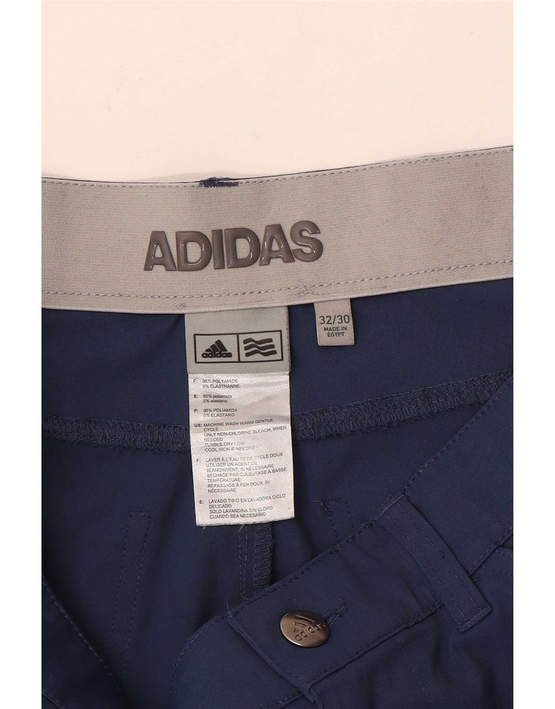 Adidas Slim Casual Bukser til mænd W32 L30 Blå polyamid